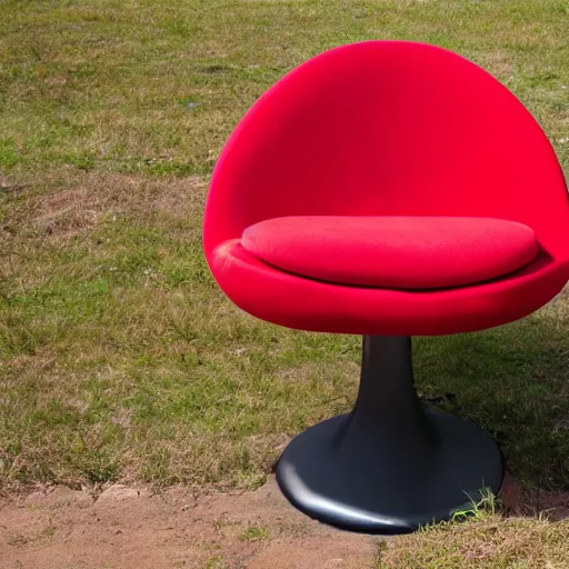 Prompt: a chair in the shape of a toadstool