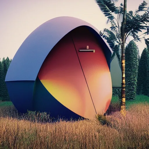 Image similar to a hut in the future made by beeple