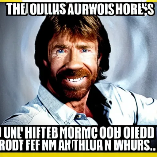 Prompt: chuck norris is an old meme