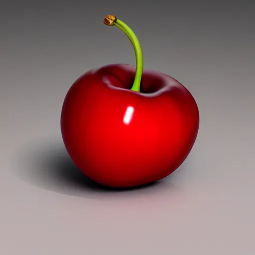 Prompt: ultra HD realistic cherry, digital render, white background