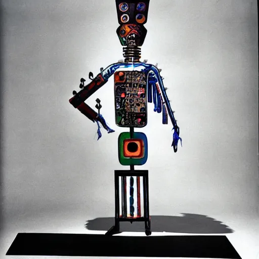 Image similar to A Mayan cyborg, by Nam June Paik, Man Ray, Annie Liebovitz