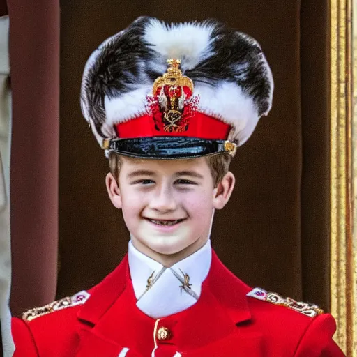 Prompt: a 1 4 - year old as the official king of the united kingdom in 2 0 2 2