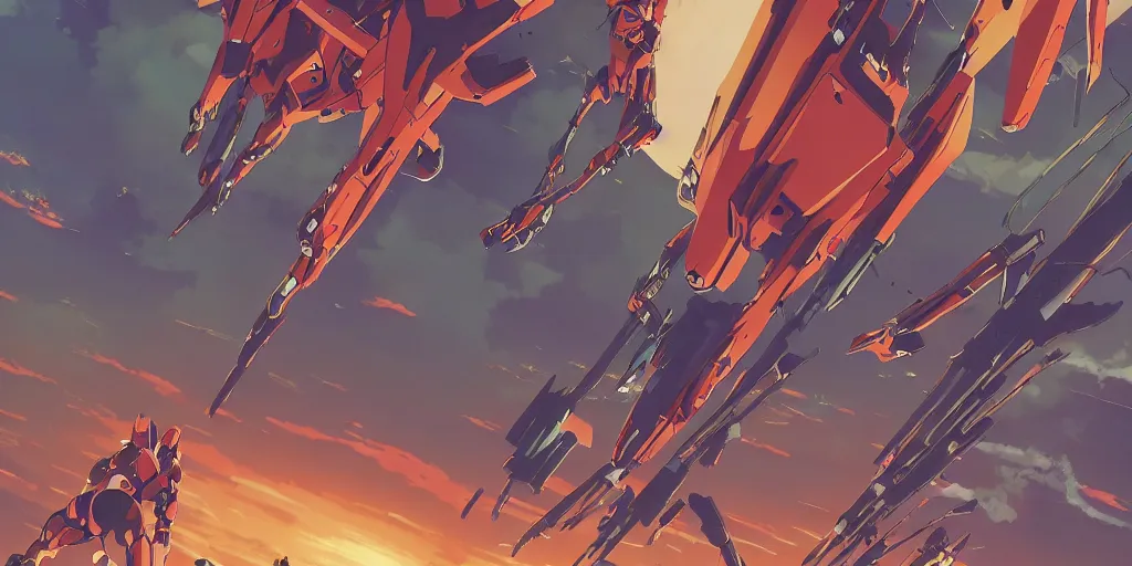 Image similar to Evangelion Movie poster, 3D anime, Arcane Style, Retropunk, Steampunk, high resolution, clock tower inside iron and machines, side scrolling, Rule of Thirds, 4K, Retrofuturism, Studio Ghibli, Simon Stålenhag