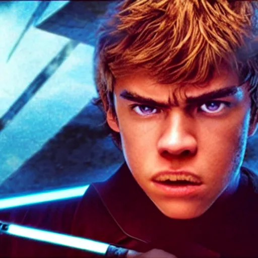 Image similar to angry, pissed off, nikolas cruz as anakin skywalker in star wars episode 3, 8k resolution, full HD, cinematic lighting, award winning, anatomically correct