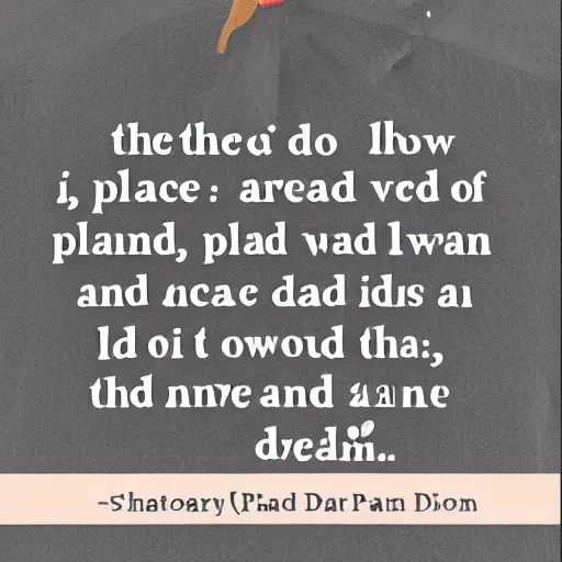 Image similar to Though I did not know the place, I set out for the land of my dreams. Having arrived at the land of my dreams, I found I did not know the place