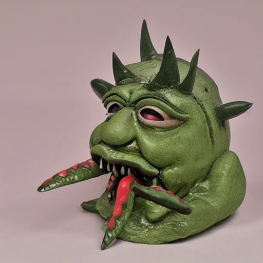 Image similar to 1 9 6 0 s japanese toy sculpture of a snot monster