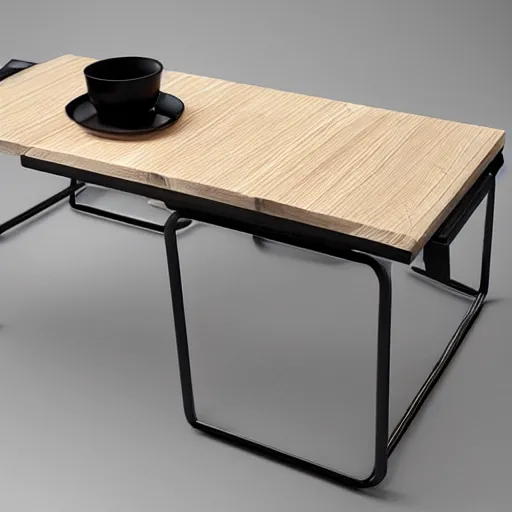 Prompt: hypercube coffee table