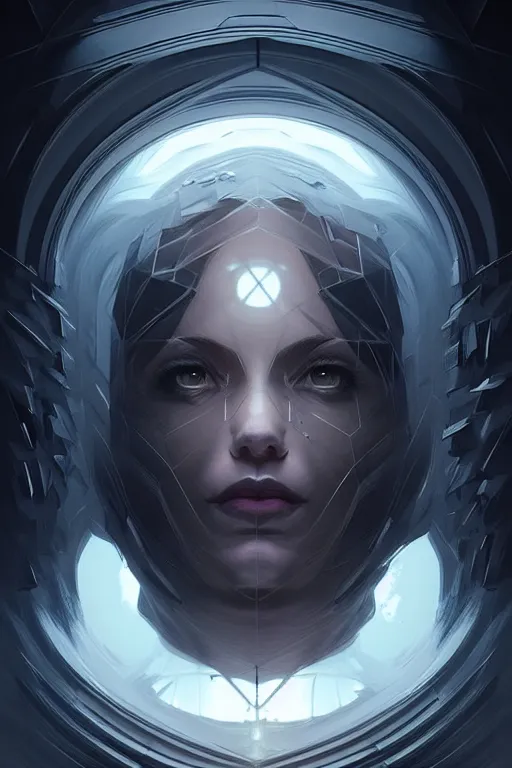 Image similar to professional concept art symmetrical portrait of a ominous! floating!! electrical fractals thing in a dark room by artgerm and greg rutkowski. an intricate, elegant, highly detailed digital painting, concept art, smooth, sharp focus, illustration, in the style of cam sykes.