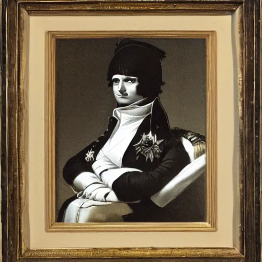 Image similar to photo, napoleon bonaparte sits on twine