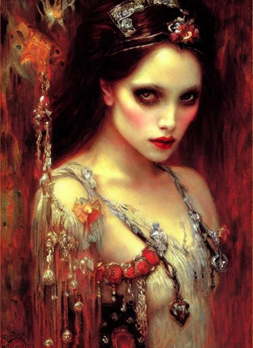 Image similar to gothic princess portrait. by gaston bussiere