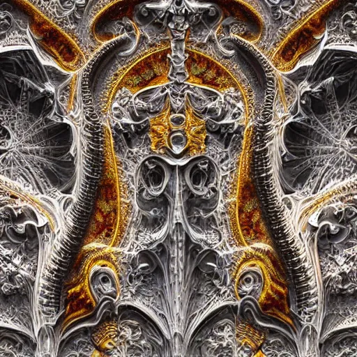 Image similar to a hyperrealistic 3 d painting of a delicate ivory sculpture of an ornate detailed cathedral populated by mandelbrot fractals by android jones, micro detail, unreal engine, volumetric lighting, dramatic lighting, psychedelic, octane renderer, catholicpunk, glowing, white color scheme, photorealistic, physically based rendering, angelic, colorful, carved soap, trending on cgsociety