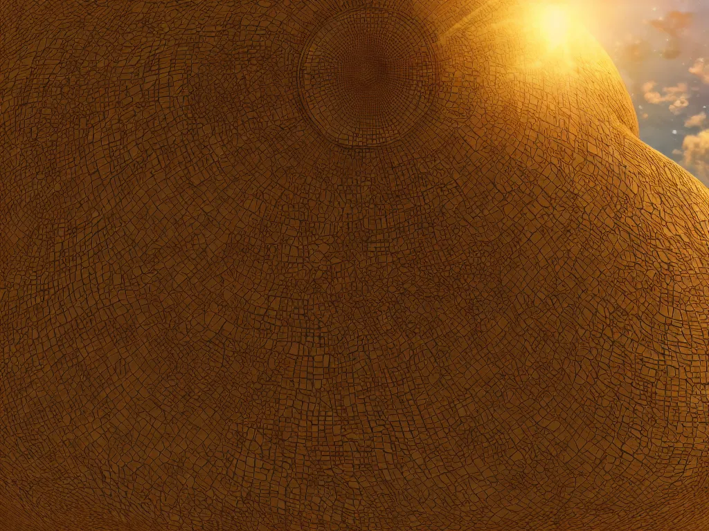 Image similar to 3 d render, sunlight study, the universe is a spheroid region 7 0 5 meters in diameter, art nouveau, by clara peeters and ( ( ( ( ( lisa frank ) ) ) ) ), 8 k, sharp focus, octane render