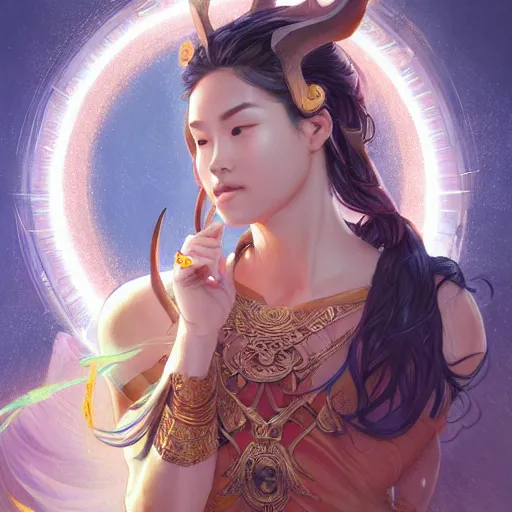 Image similar to asian goddesses representing earth, air, fire, water, and lightning, wearing modern clothing, hoodie, jean shorts, d & d, highly detailed, digital painting, artstation, concept art, sharp focus, illustration, cinematic lighting, art by artgerm and greg rutkowski and alphonse mucha