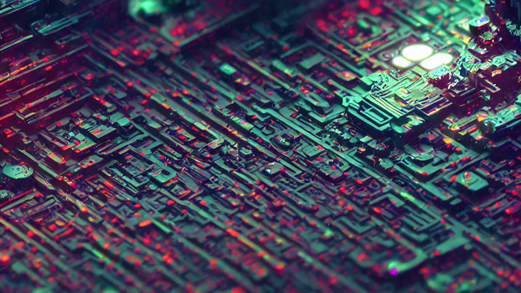 Image similar to a desktop - sized machine conjuring!!!!!!! a picture!!!!! from noise, by pascal deraed, greg rutkowski, and diego gisbert llorens, cinematic closeup!!, colorful, intricate, clear, sharp, high contrast, 8 k render, volumetric lighting