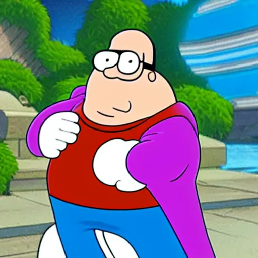 Image similar to peter griffin as a villain in sonic the hedgehog