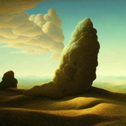 Image similar to minimalistic, hyperrealistic surrealism, award winning masterpiece with incredible details, a surreal vaporwave liminal space, highly detailed, trending on ArtStation, David Friedrich