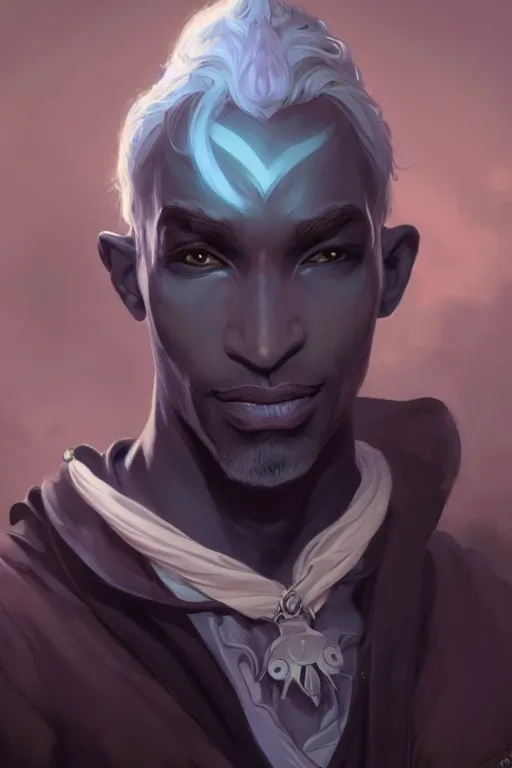 Prompt: a handsome drow wizard, highly detailed, digital painting, artstation, concept art, smooth, sharp focus, illustration, unreal engine 5, 8 k, art by artgerm and greg rutkowski and alphonse mucha