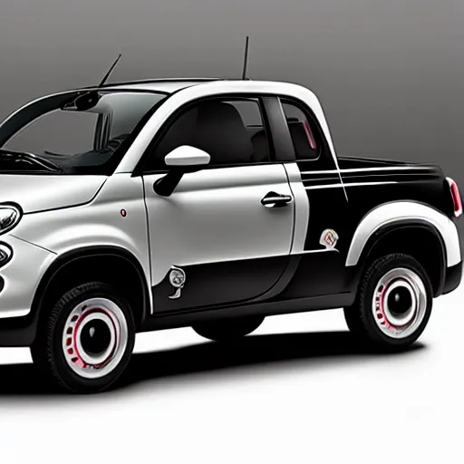 Image similar to fiat 5 0 0 cybertruck