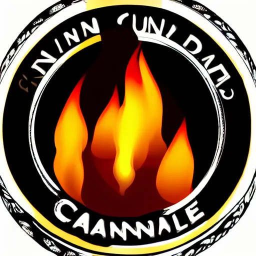 Image similar to a vector logo of a burning candle