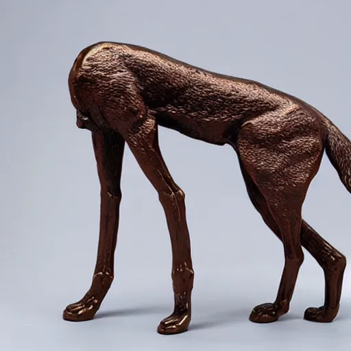 Image similar to bronze statue of red maned wolf