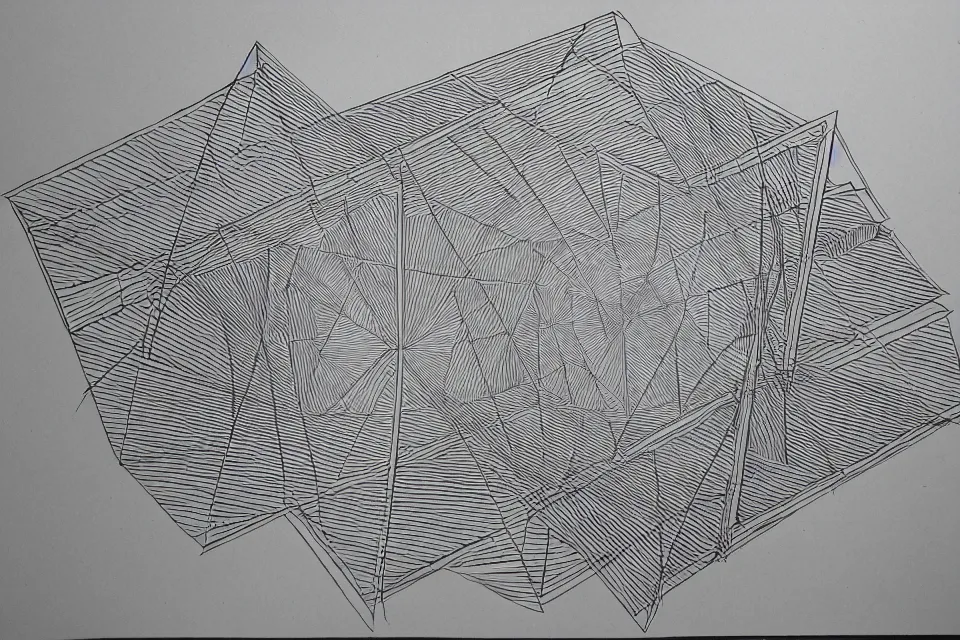 Image similar to geometric anamorphic drawing