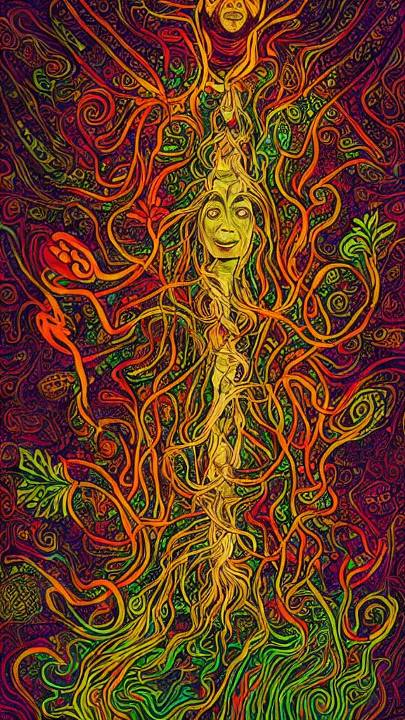 Image similar to the ayahuasca spirit, by amr elshamy