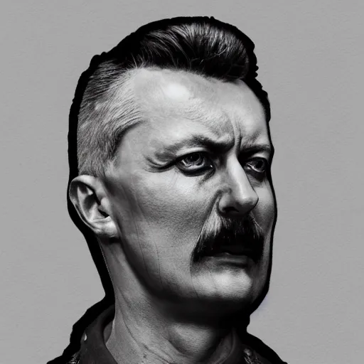 Image similar to Portrait of Igor Ivanovich Strelkov while he is calling for war mobilization, photo-realistic, 2K, highly detailed, bodyhorror by H.R.Giger, tends to have fractal structure