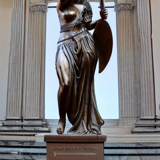 full size beautiful marble statue of athena, sword in | Stable ...