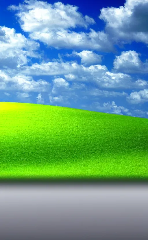 Image similar to windows xp background, phone screenshot, liminal space
