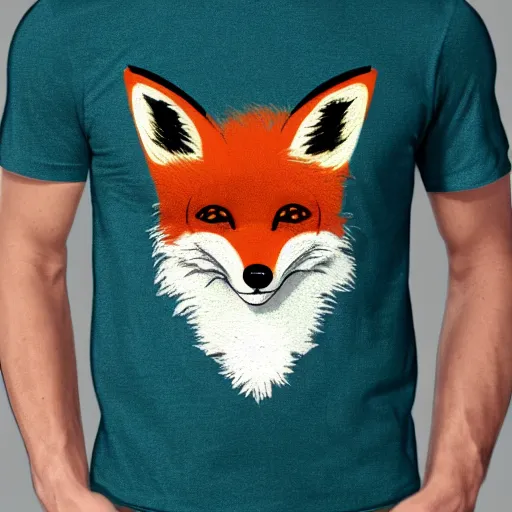 Prompt: fox wearing a funny tshirt, furry art artstation