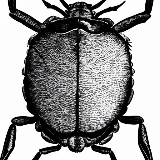 Prompt: male stag beetle, black and white, botanical illustration, black ink on white paper, bold lines