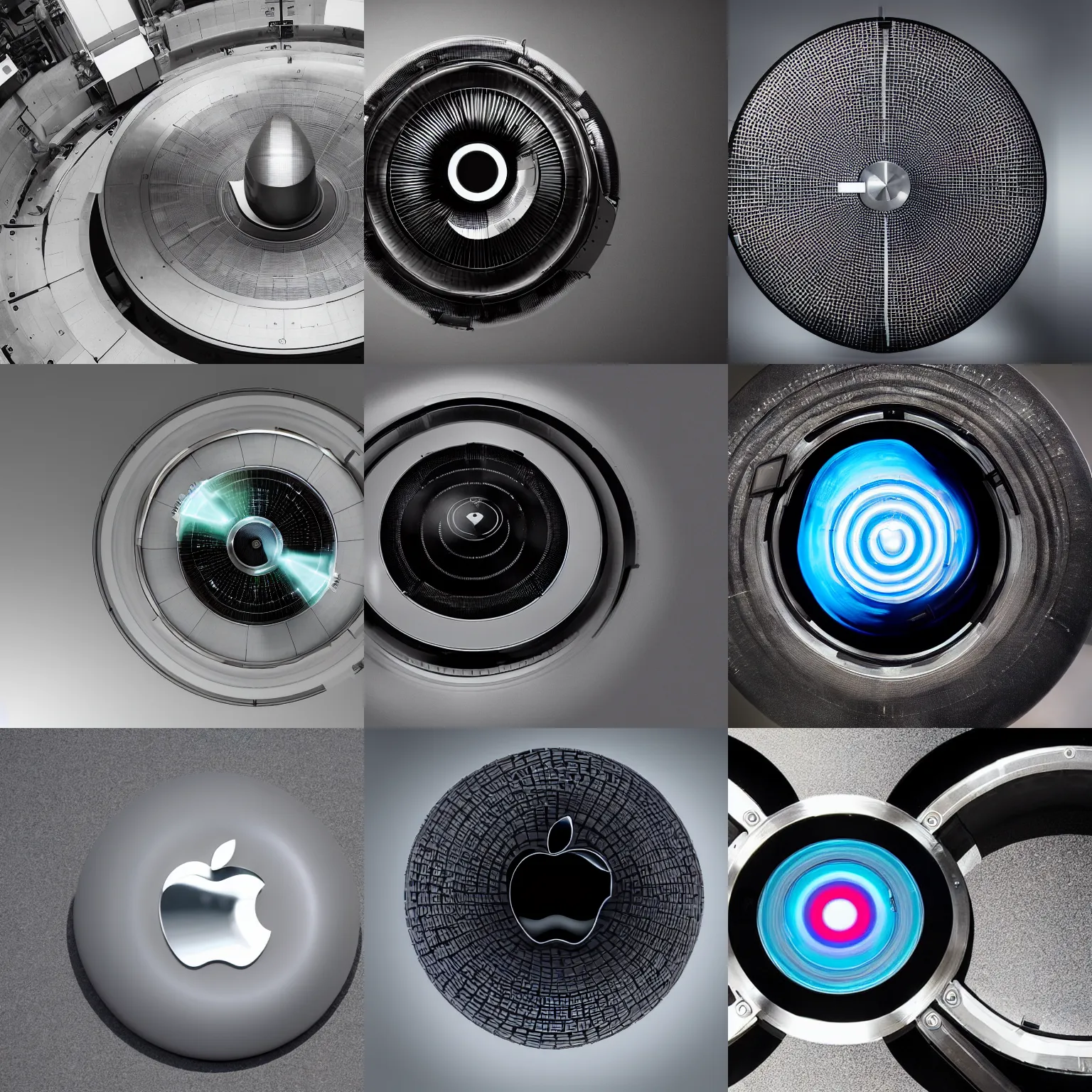 Prompt: the doomsday machine, made by apple, product photography