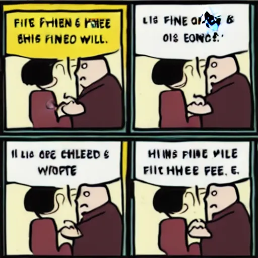 Image similar to this is fine, fire, cartoon, webcomic, cartoon by kc green