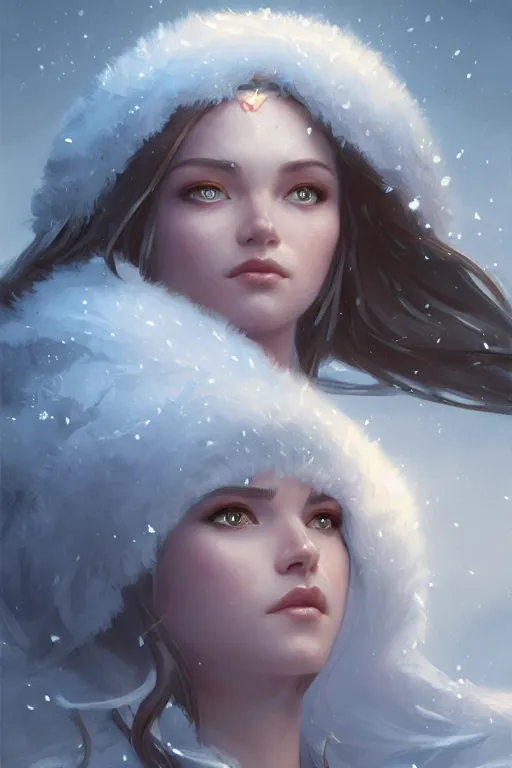 Image similar to goddess of the winter twilight, highly detailed, digital painting, artstation, concept art, smooth, sharp focus, illustration, unreal engine 5, 8 k, art by artgerm and greg rutkowski laura sava and edgar maxence