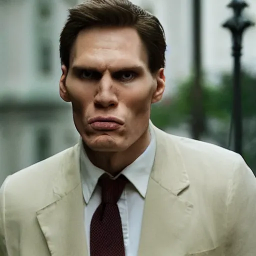 Image similar to Live Action Still of Jerma in The Exorcist, real life, hyperrealistic, ultra realistic, realistic, highly detailed, epic, HD quality, 8k resolution, body and headshot, film still