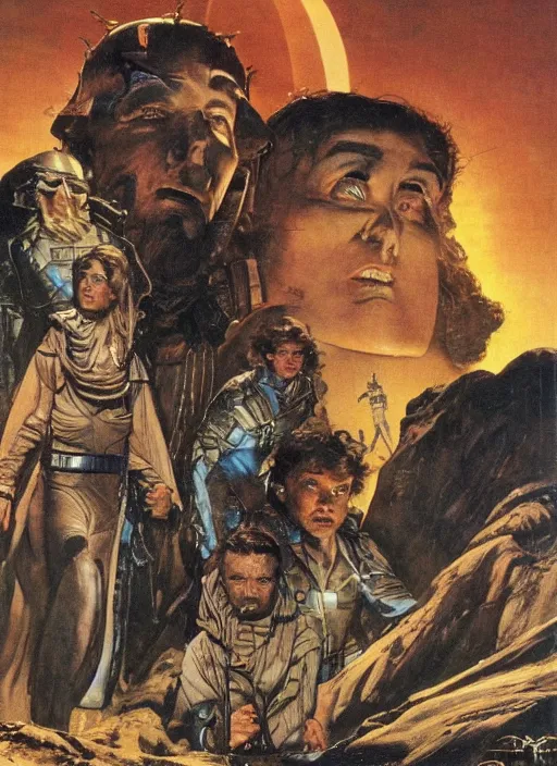 Image similar to the navigator scene from the 1982 movie dune, by norman rockwell and jason fabok and tom lovell and frank schoonover and dean cornwell and jack kirby