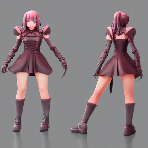 Prompt: Digital 3D, Fan Art, Stylized, Character Modelling, zbrush, blender, girl, character modelling, Fullmetal Alchemist