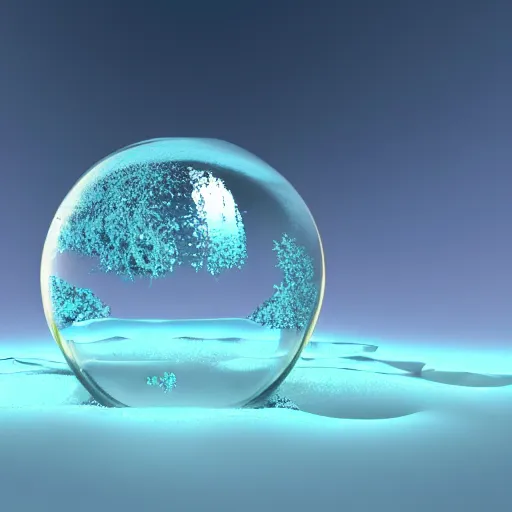 Image similar to vague antidescriptive acrylic vital exopoison fluid blob sphere : density infinite, macro seminal dream points of icy, frozen vaporwave shards tempted to turn into a dream scenery, high quality topical render