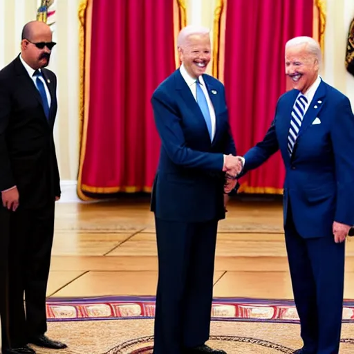 Image similar to Joe Biden shaking Maduro's Hand