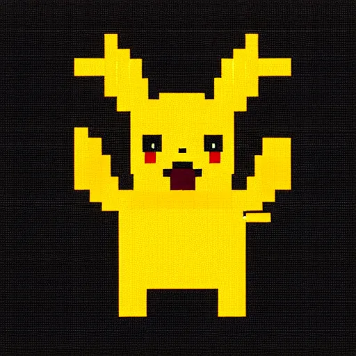 Image similar to pixel art of pikachu, trending on pixel joint.