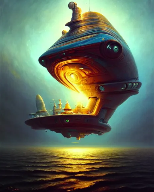 Image similar to a hyper - detailed 3 d render like an oil painting of dreambotmothership, stable diffusion, surrealism!!! surreal concept art, lifelike, photorealistic, digital painting, aesthetic, smooth, sharp focus, artstation hd, by greg rutkowski, bruce pennington, valentina remenar, rhads, asher duran,