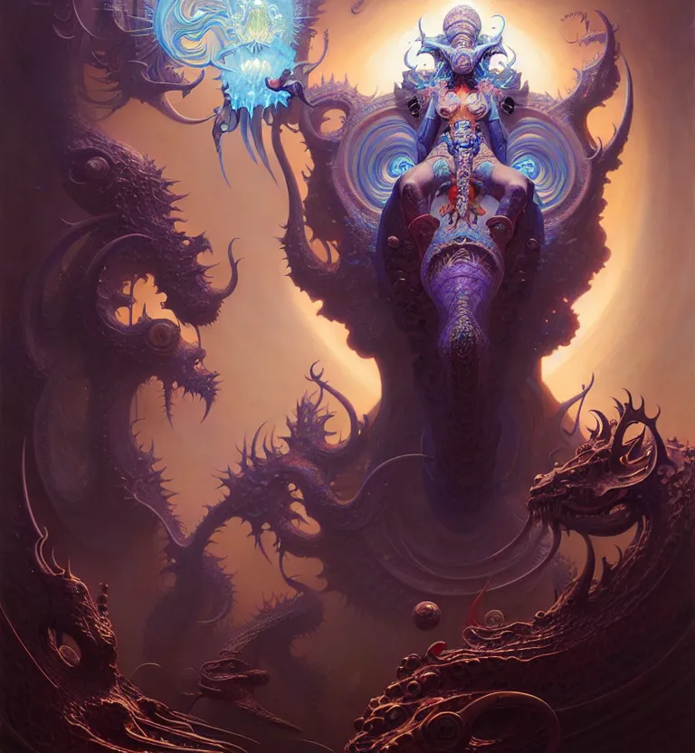 Image similar to dmt art, fantasy character portrait, ultra realistic, wide angle, intricate details, dmt artifacts, highly detailed by peter mohrbacher, android jones, wayne barlowe, boris vallejo, hajime sorayama aaron horkey, gaston bussiere, craig mullins