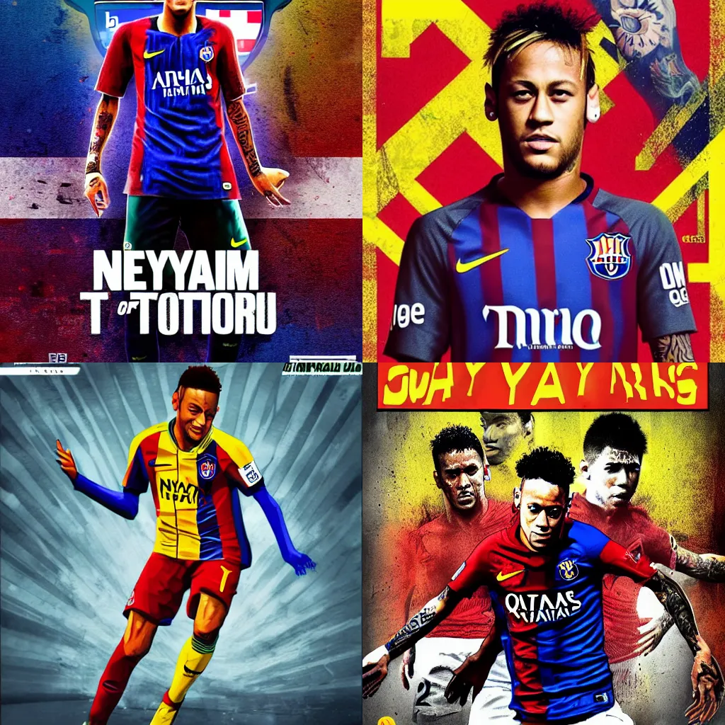 Prompt: neymar gta cover