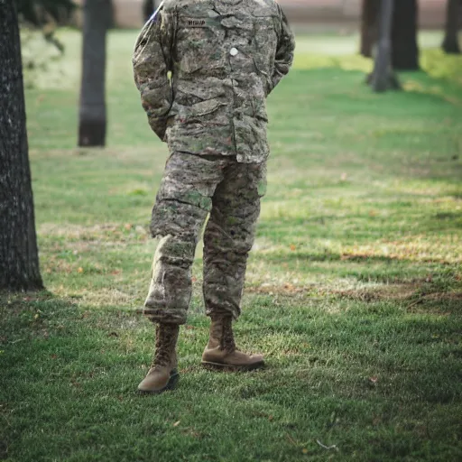 Image similar to a Fox dressed in a modern American general uniform, 85mm f/1.4