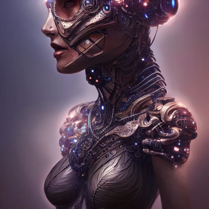 Image similar to organic cyborg, diffuse lighting, fantasy, intricate, elegant, highly detailed, lifelike, photorealistic, digital painting, artstation, illustration, concept art, smooth, sharp focus, art by skunkyfly