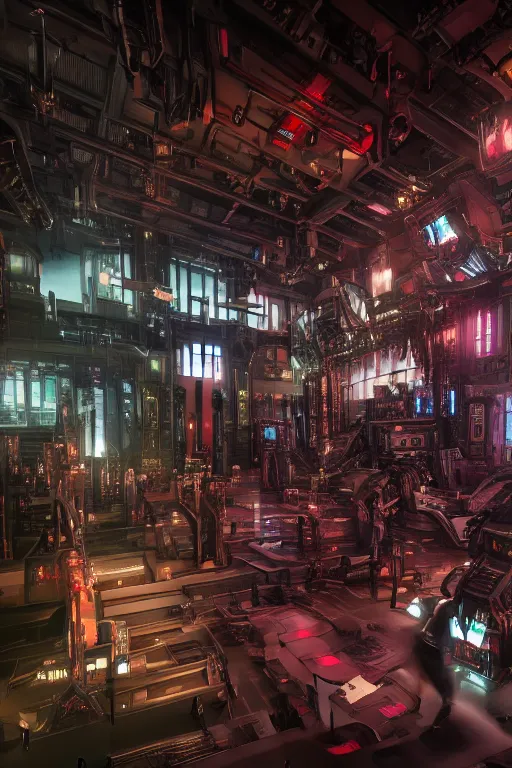 Image similar to Cybertron, inside of a Hot Topic store for goth Decepticons, Transformers, concept art, accurate perspective, cinematography by Wes Anderson, 4k octane render, photorealistic , cinematic lighting, Artstation