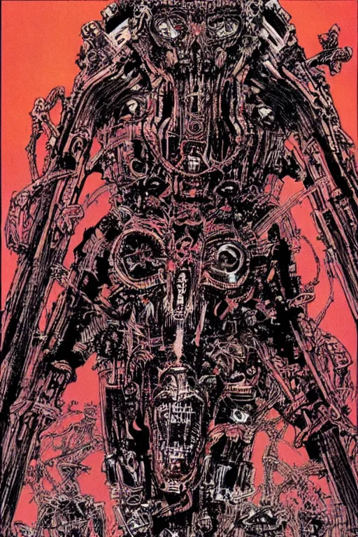 Prompt: hell by Philippe Druillet