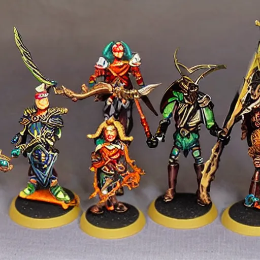 Image similar to meticulously painted Warhammer figurines