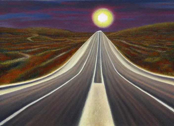 Prompt: a highway of diamonds with nobody on it, beautiful painting, award - winning, extremely detailed, fantastic quality,