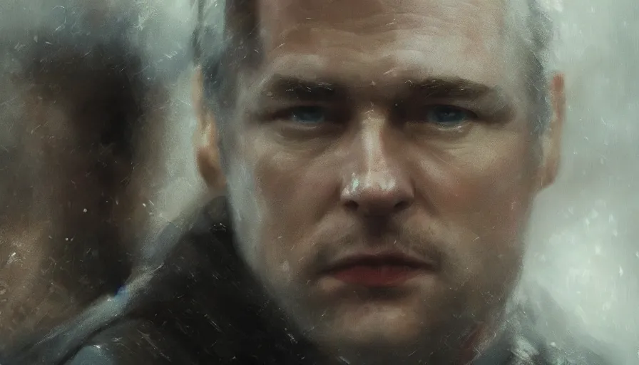 Image similar to christopher nolan cinematic shot, oil painting by jama jurabaev, extremely detailed, brush hard, artstation, for aaa game, high quality, brush stroke